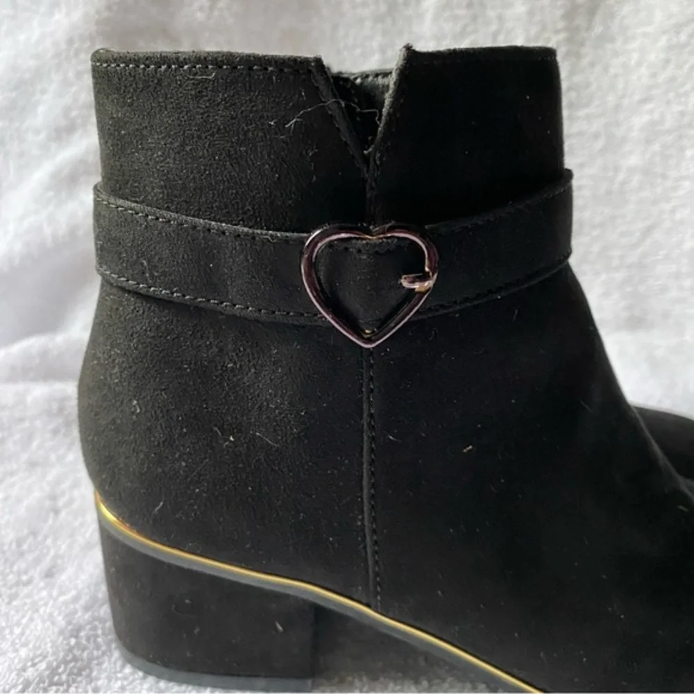 Place Shoes Boots Girls‎ Size 1 Black Side Zip